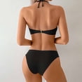 thumbnail image 6 of Minjewel Women's Low Waist Sexy Two Piece Bikini Set Slim Fit Swimsuit for Summer Beach Pool Party Holiday Outfit, Beach Holiday Look, Trendy Bikini 2026,Black,L, 6 of 8