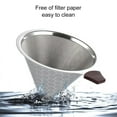 thumbnail image 4 of Pour Over Coffee Dripper Stainless Steel Slow Drip Coffee Filter Metal Cone Paperless Reusable Single Cup Coffee Maker, 4 of 6