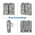 thumbnail image 4 of Uxcell Outdoor Multipurpose Open Top Double Pouch for Outdoor Activities Gray Camouflage, 4 of 6