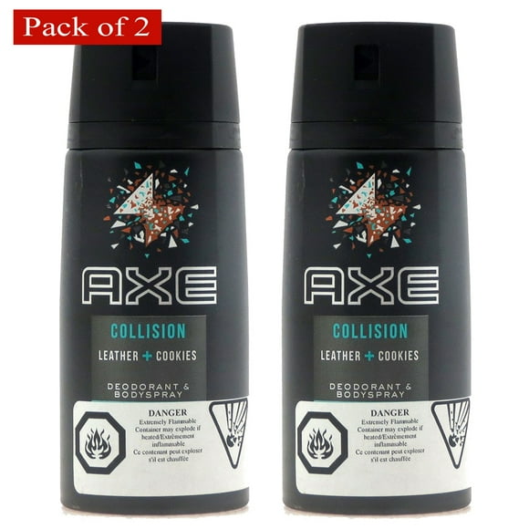 Axe Vaporisateur pour le Corps Collision Cuir & Biscuits 150ml (Lot de 2)