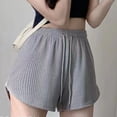 thumbnail image 4 of HBGVBA Women Pajama Shorts,Summer Sleep Loungewear,Knit Drawstring High Waist Sleep Shorts Thin Loose Casual Homewear Bottoms, 4 of 4