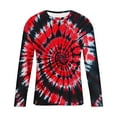 thumbnail image 6 of UVEASISHA Tie Dye Graphic Tees for Men Big and Tall Fashion Hipster T-Shirts Long Sleeve Crewneck Pullover Stretch Slim Fit Workout Shirt Black L, 6 of 6