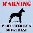 thumbnail image 2 of CafePress - Protected By A Great Dane Body Suit - Baby Light Bodysuit, Size Newborn - 24 Months, 2 of 4