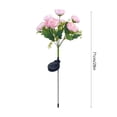 thumbnail image 3 of Solar Camellia Light Outdoor Waterproof 7-Bud LED Simulation Flower Stake Lamp for Garden Yard Patio Decoration with Warm White Light Automatic Operation, 3 of 6