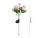thumbnail image 3 of Luces solares para jardín con forma de camelia, 7 LED blanco cálido, estacas metálicas impermeables con energía solar | Iluminación para caminos, patios y terrazas | Decoración romántica para, 3 of 6