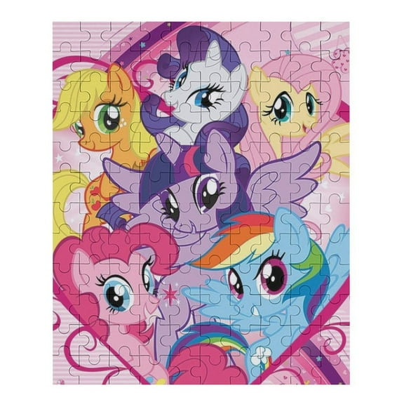 120 PCS Jigsaw Puzzle My Little Pony Wooden Puzzle Challenging Game Fun Artwork For Family Friends Gifts