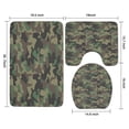 thumbnail image 3 of Blue Camo Wavy Shapes Pattern Bathroom Rugs Sets 3 Piece,Toilet Cover Set,Absorbent Non Slip Bathroom Mats Sets with U-Shaped Contour Rug Toilet Rug Set, 3 of 5