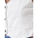thumbnail image 5 of CHAQUETA DE JEAN SIN MANGAS PARA MUJER INSPIRADA CHIC, CON ESCOTE EN V Y BOTONES, VESTIDO DE DENIM CORTO S BLANCO, 5 of 6