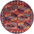 thumbnail image 1 of Ahgly Company Indoor Round Mid-Century Modern Rose Purple Oriental Area Rugs, 3' Round, 1 of 6