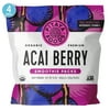 Pitaya Foods Frozen Organic Unsweetened Acai Fruit Smoothie Mix Packs, 14oz, 4pk