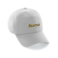 thumbnail image 1 of Daxton USA States Golf Dad Hat Cap Cotton Unstructure Low Profile Strapback, White Hat Seattle, 1 of 3