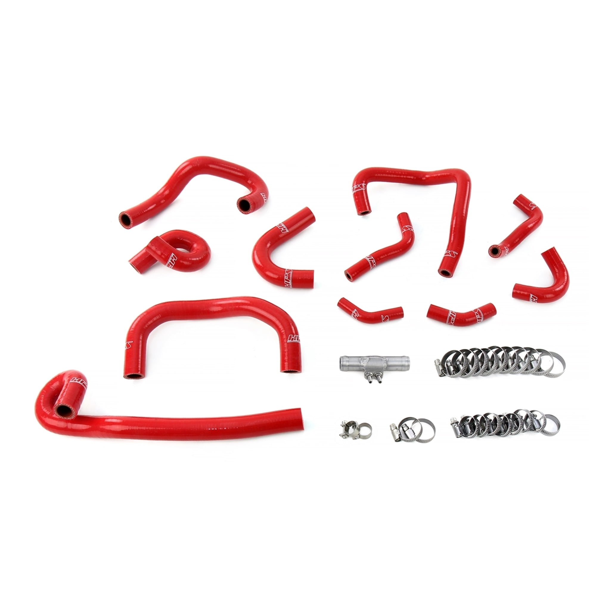 HPS Performance Red Silicone Heater and Ancillary Hose Kit Compatible for 1995-1998  Nissan Skyline GTR R33 RB26DETT Twin Turbo, 57-2139-RED
