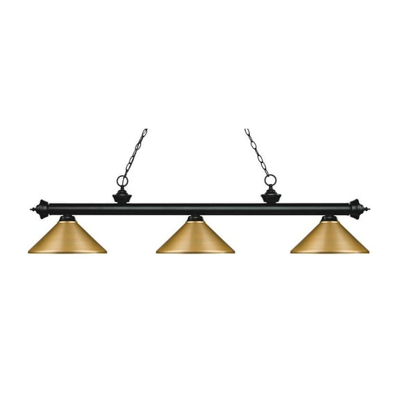 Z-Lite Kendall 3 Light Pendant in Brushed Nickel/White
