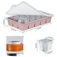 thumbnail image 2 of Uooglle Silicone Ice Cube Trays 3 Pack with Lids - 15-Cavity Easy-Release Flexible Ice Molds - BPA Free Food Grade Silicone for Cocktails & Whiskey (Blue, Pink, Green), 2 of 7