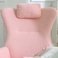 thumbnail image 5 of Teddy Rocker Glider Chair with High Backrest and Adjustable Headrest Pink, 5 of 5