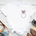 thumbnail image 3 of Camiseta de algodón con dibujos animados divertidos de Lilo y Stitch de Disney Kawaii para niños, camiseta con gráfico de manga linda de Stitch, ropa de calle, camisetas superiores, 3 of 5