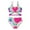Rose Red, variant on XBASW Kids Girls 2 Piece Swimsuits Heart Print Criss Cross Bikini Bathing Suits Set Adjustable Shoulder Straps Swimwear for 7-11 Years