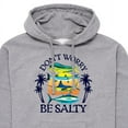 thumbnail image 2 of Instant Message - Don't Worry, Be Salty - Fishing, Hunting, Camping - Men's Pullover Hooded Fleece Sweatshirt, 2 of 6