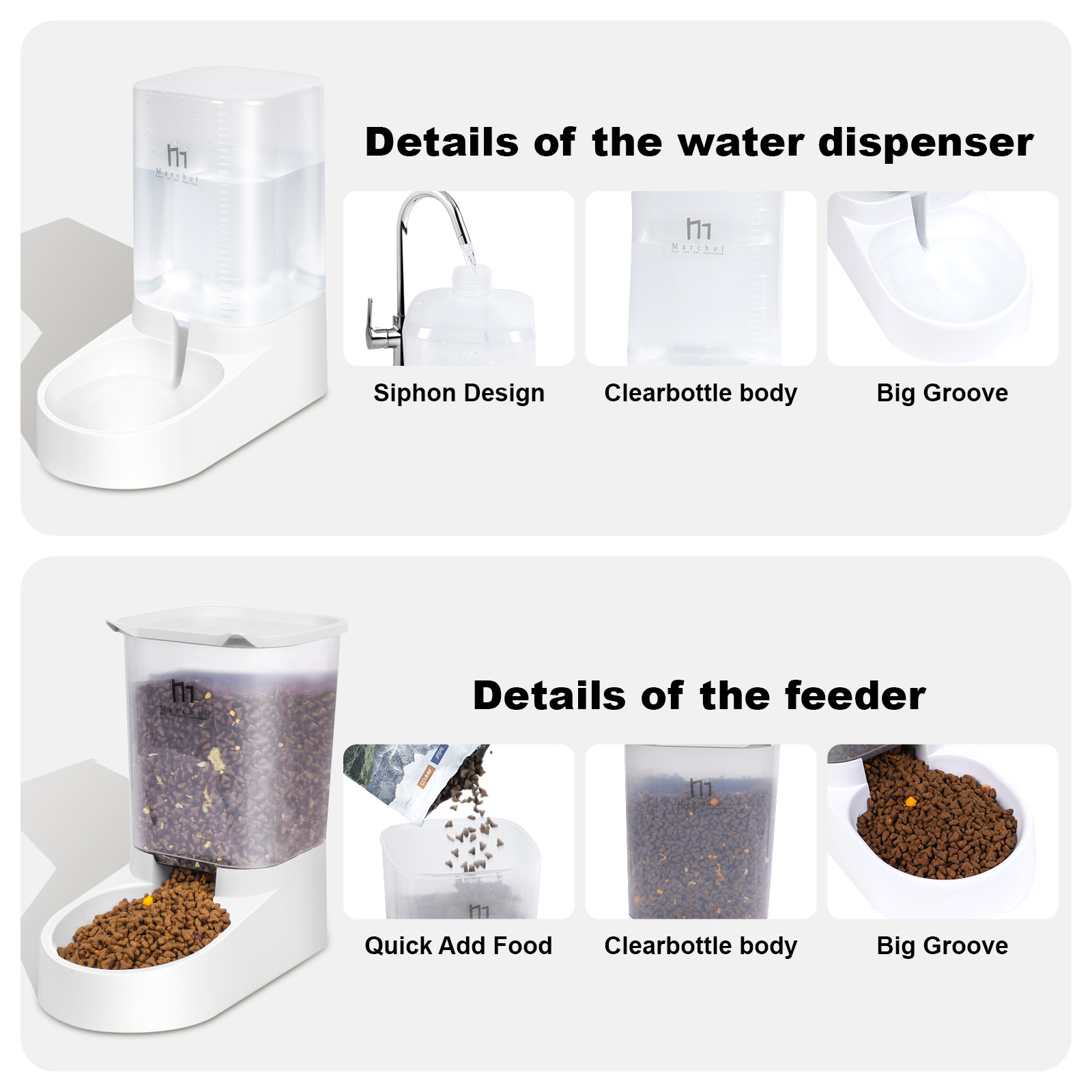 Marchul Automatic Gravity Pet Feeder and Water Dispenser photo 2