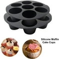 thumbnail image 4 of WYQLFSB 2 Pcs Non Stick Cupcake Baking Pan Large Muffin Pan Special Silicone Mold Cake Cup for Air Fryers Large Cupcake Pan Cake Molds for Baking, 4 of 5