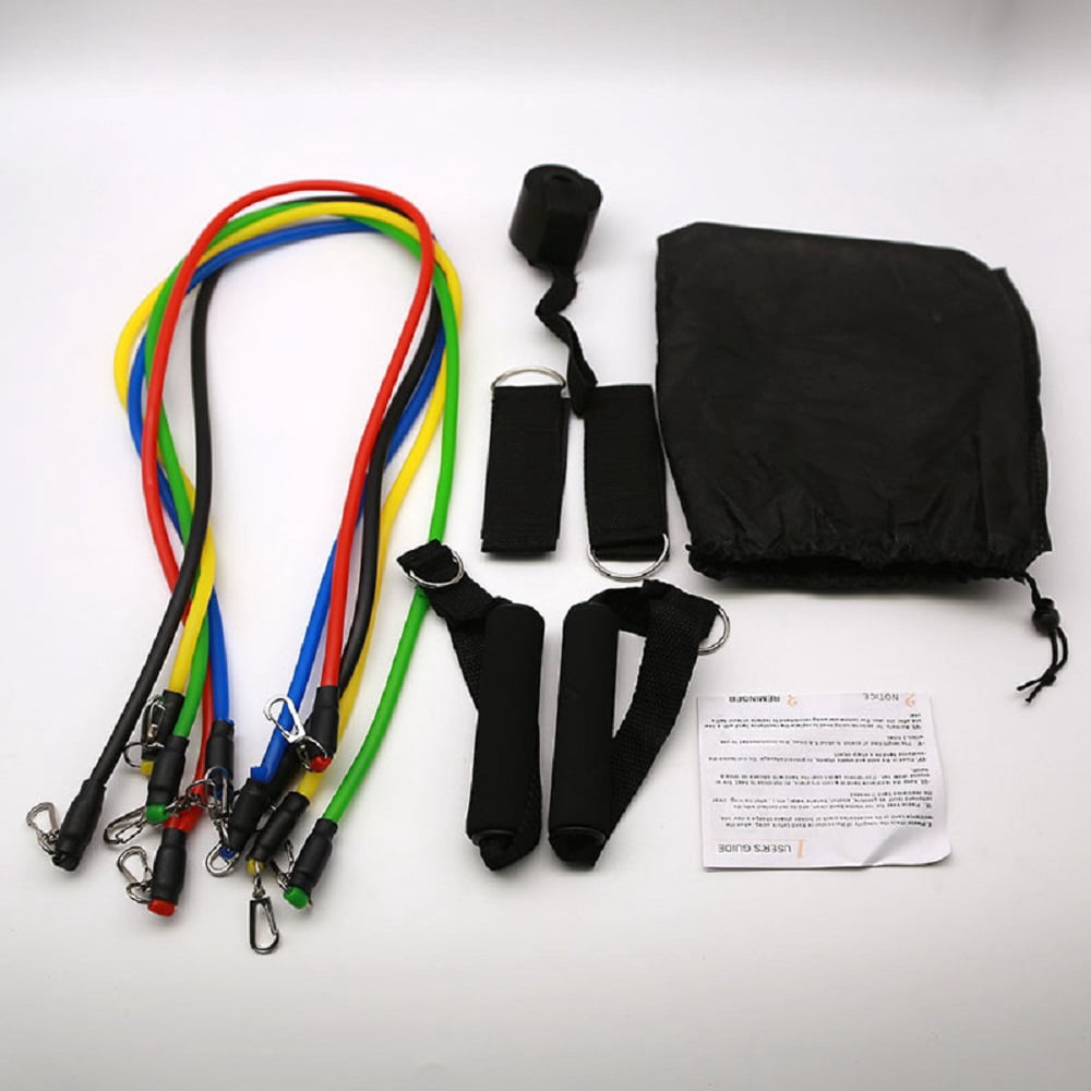 Resistance Bands Set (11 pieces), Exercise Bands with Door Anchor, Handles, Waterproof Carry Bag, Legs Ankle Straps for Resistance Training, Physical Therapy, Home Workouts