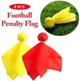thumbnail image 3 of 4 Pieces Football Penalty Flag Football Challenge Flags Tossing Football Referee Flag For Party Accessory(2 Red & 2 Yellow), 3 of 7