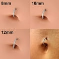 thumbnail image 3 of (10 12mm)Piercing Ombligo Aro Acero Quirúrgico Plata Ombligo Piercing Aro Anillo Banana Ombligo Aro Anillo Ombligo Barra Piecing Barbell Joyería Mujer Joyería, 3 of 3