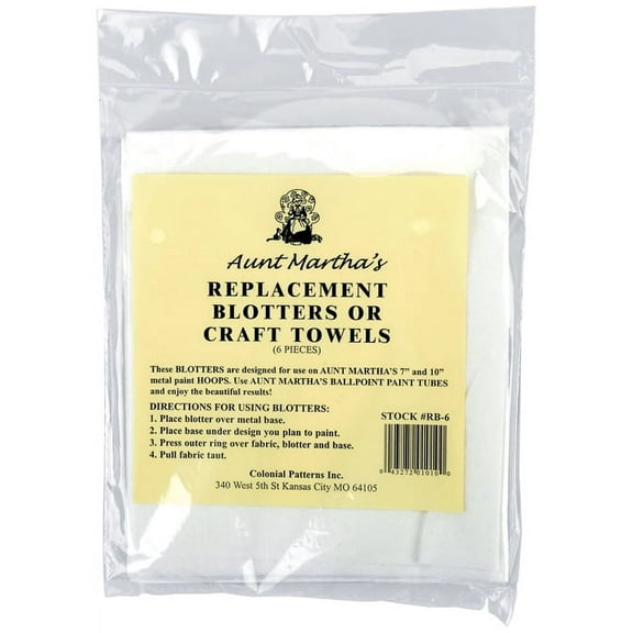 Aunt Martha's Replacement Blotters 6/Pkg-