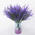 thumbnail image 4 of 7-Head Artificial Lavender Bouquet - Fake Purple Plastic Flowers for Home, Wedding & Farmhouse Table Decor, No Maintenance, 4 of 6