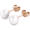 Rose Gold, variant on Cate & Chloe Vivienne 18k White Gold Plated White Round Shell Pearl Stud Earrings Gift for Women