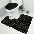 thumbnail image 2 of Math Equations Mathematical Shapes Black Pattern Bathroom Rugs Sets 3 Piece,Toilet Cover Set,Absorbent Non Slip Bathroom Mats Sets with U-Shaped Contour Rug Toilet Rug Set, 2 of 5