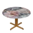 thumbnail image 3 of Orinice Flowers Round Table Cover Stain Resistant Washable Indoor Outdoor Tablecloth Kitchen Dining Wedding Parties 100% Polyester Fiber 42-46, 3 of 8