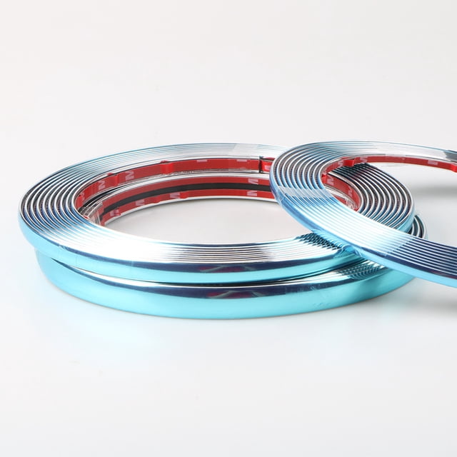 Tira decorativa para carrocería de coche, tira brillante para ventanilla de coche, tira brillante galvanizada universal, parachoques, tira anticolisión cromada antiarañazos, tira lateral para puerta