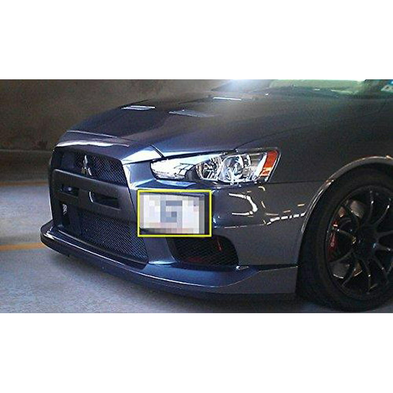 Xotic Tech 1 Set Front Tow Hook License Plate Bumper Mounting Bracket Fit Mitsubishi Lancer Evolution Evo x [Black]