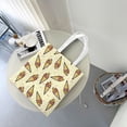 thumbnail image 7 of DouZhe Reusable Grocery Bags, Sweet Doodle Dessert Pattern Lightweight Polyester Canvas Cloth Tote Bag for Travle Gym Shopping School, 15" x 16", 7 of 7