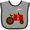 thumbnail image 3 of Inktastic Red Tractor 1st Birthday Boys Baby Bib, 3 of 4