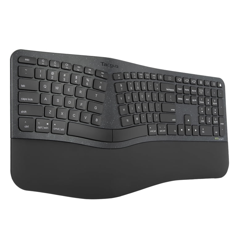 Targus Sustainable Ergonomic EcoSmart Keyboard, AKB871US, Black