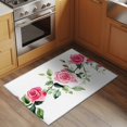 thumbnail image 2 of Pastoral Floral Area&nbsp;Rug 2x3ft Spring Red Ombre Flowers Non-Slip&nbsp;Washable Square&nbsp;Rugs Soft Felt Indoor Floor Mat for Bedroom Kitchen Living Room Bathroom, 2 of 9