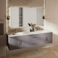thumbnail image 2 of Sonoma 72 in W x 22 in D Dark Grey Double Bath Vanity, Cultured Marble Top and 30 in LED Mirrors, 2 of 11