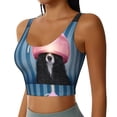 thumbnail image 2 of Pofeuu Dog in Hairdresser Print Sports Bra for Women Sexy Vest Yoga Running Gym Fitness Crop Bras Tops-Small, 2 of 8