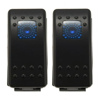 2-Pack Automotive Toggle Switches With Green LED - ON/Off SPST 20A 12V DC Heavy Duty Rocker Switches