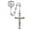 Pink & White, variant on 7 mm Mother & Child Cross Rosary Set - Multi Color