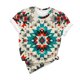 thumbnail image 2 of Fiudx Camisas para Mujer Top de Cuello Redondo de Manga Corta Estampado Casual de Moda de Verano para Mujer, 2 of 4