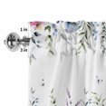 thumbnail image 4 of Gnomes Easter Rod Pocket Curtain Valance, Colorful Spring Floral Weeping Eggs Farmhouse Window Valance for Living Room, Bedroom, Kitchen 42"W x 18"L, 4 of 9