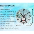 thumbnail image 2 of GZHJMY Christmas Dressed Penguin Snow Round Wall Clock, 9.5 Inch Battery Operated Quartz Analog Quiet Desk Clock for Home,Office,School,Kitchen, 2 of 4