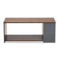 thumbnail image 2 of Baxton Studio Thornton Brown and Grey Finished Wood Storage Coffee Table, 2 of 7
