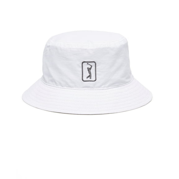 PGA TOUR Golf Reversible Bucket Hat, White/Gray