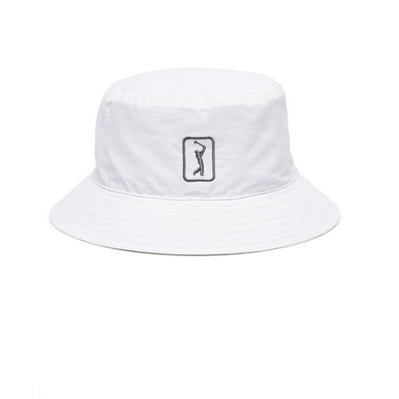 PGA TOUR Golf Reversible Bucket Hat, White/Gray