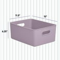 thumbnail image 2 of Superio Ribbed Plastic Storage Basket Organizer (6 Pack), 15 Liter Classic Closet Storage Bin for Shelf, Desk, Pantry â Store Toys, Clothes, Cosmetics, Stationary â Lilac, 2 of 6