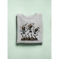 thumbnail image 3 of Spooky Pumpkin Ghost Halloween Graphic - Men's Sweatshirt, 3 of 4